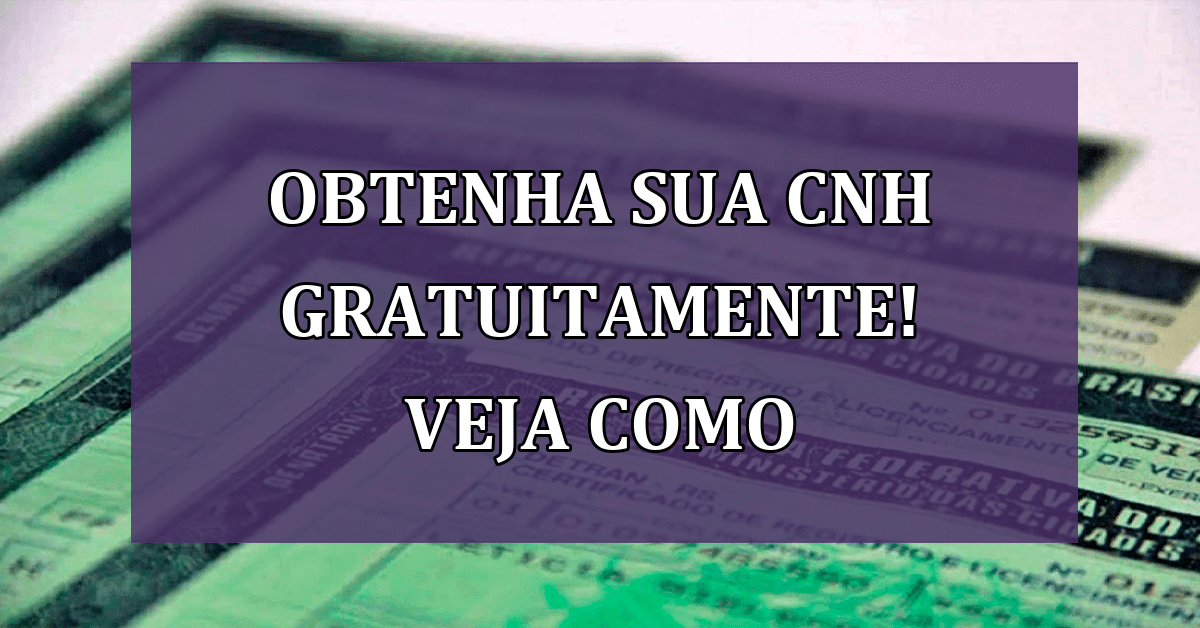 Obtenha sua CNH gratuitamente através de novo programa do Governo ...