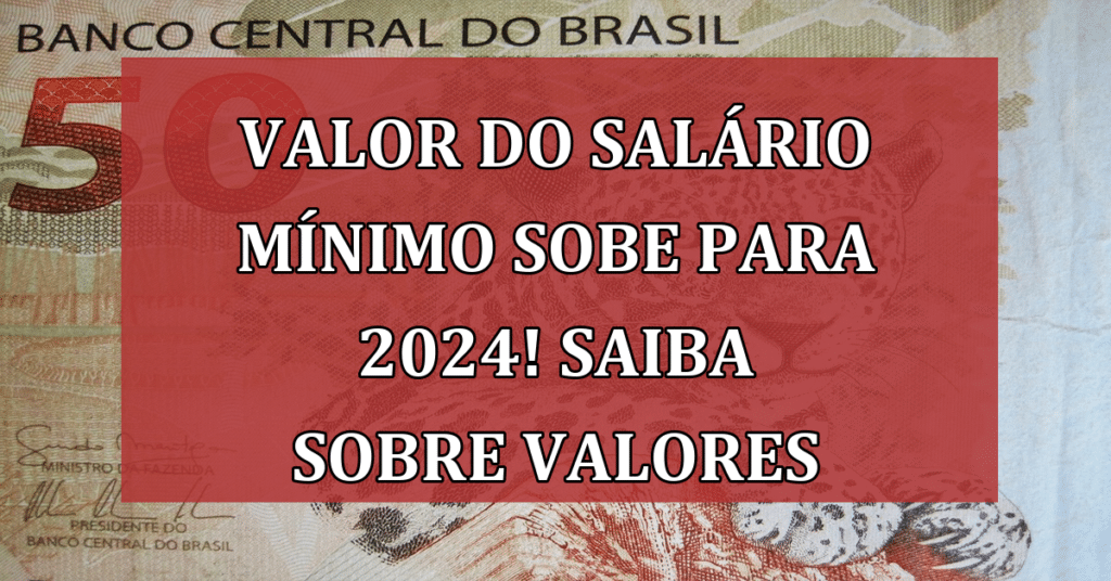 Valor do Salário mínimo sobe para 2024! Saiba sobre valores e quando começa.