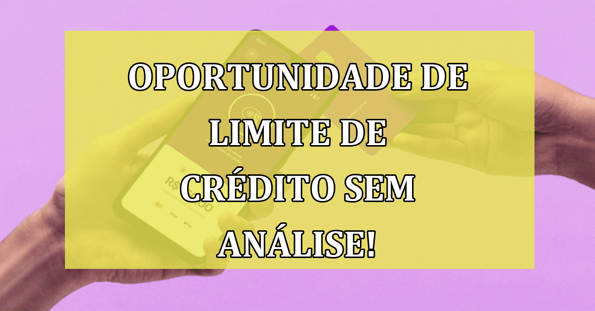 Oportunidade de Limite de Crédito Sem Necessidade de Análise: Veja Mais!