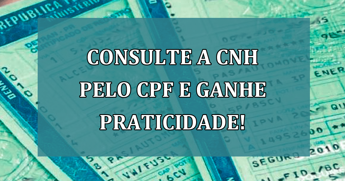 Descubra Como Consultar Cnh Pelo Cpf E Ganhe Tempo E Praticidade Jornal Dia 4603