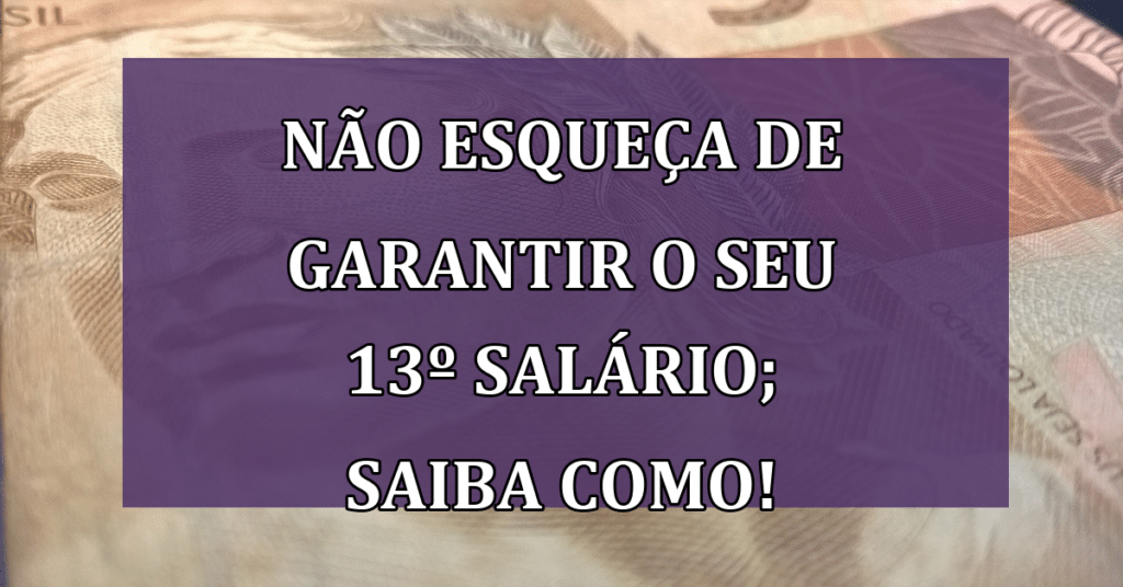 Não Esqueça de Garantir o seu 13º salário; Veja Direitos e Como Fazer!