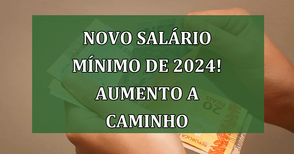 Novo Salário Mínimo de 2024! aumento a caminho, confira!