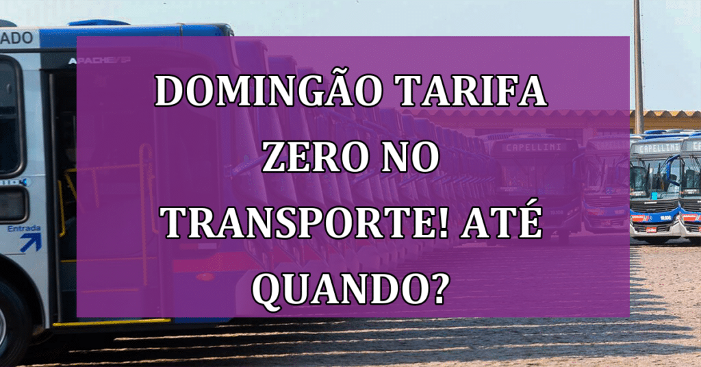 Domingão Tarifa Zero no Transporte! Até quando?