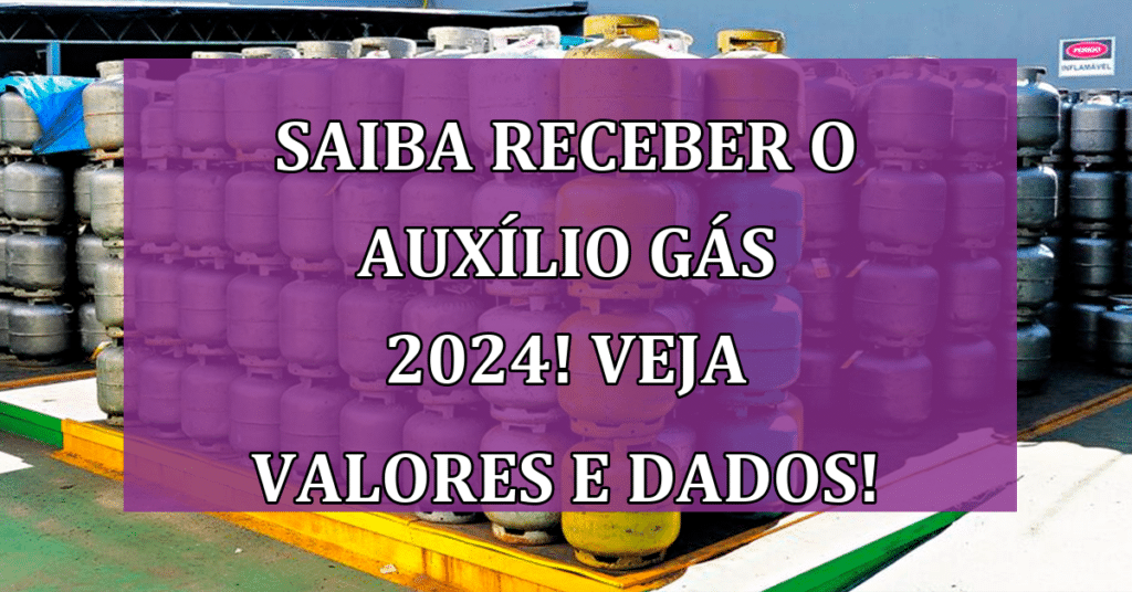 Saiba Receber o Auxílio Gás 2024! VEJA Valores e Dados!