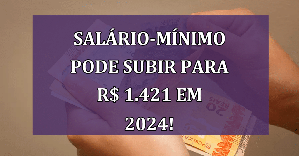 Salário-mínimo pode subir para R$ 1.421 em 2024! R$ 101 A mais todo mês para você!