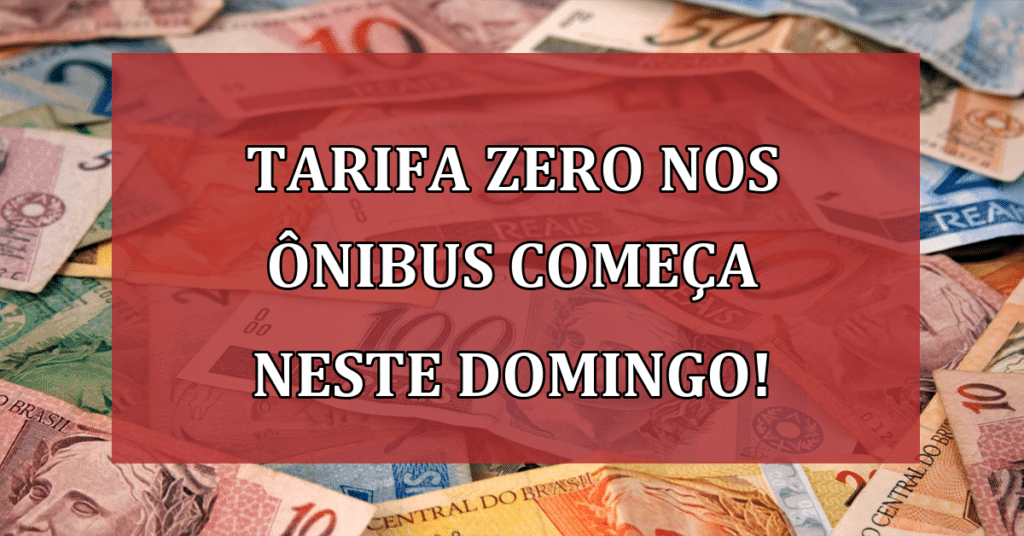Tarifa ZERO nos ônibus começa neste domingo! VEJA Beneficiados!