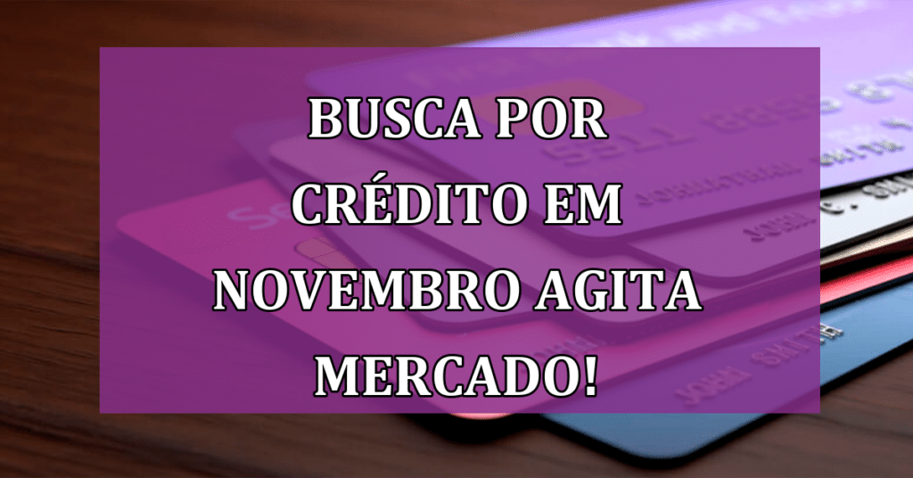 Busca por crédito em novembro agita mercado brasileiro! VEJA pelo Serasa!
