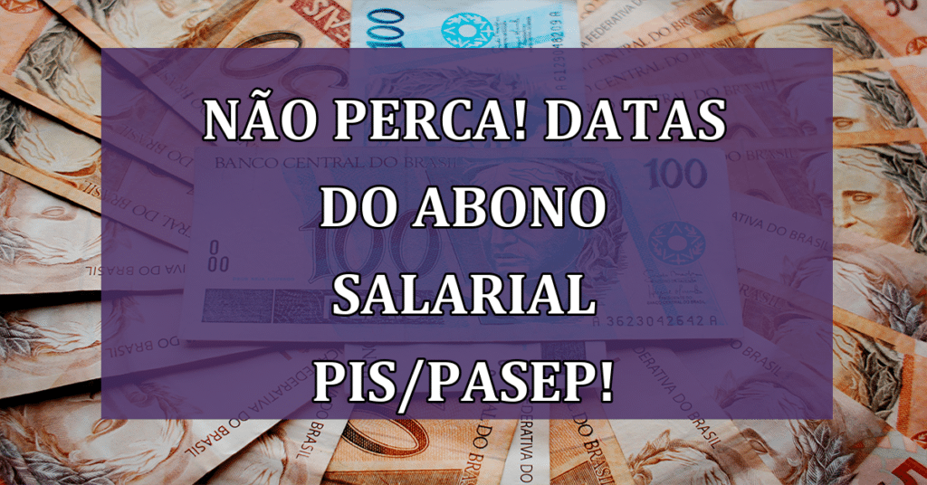 NÃO perca! Datas do abono salarial PIS/PASEP disponíveis! Confira