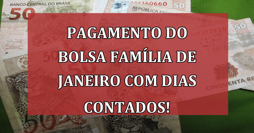 Pagamento do bolsa família de janeiro com dias contados! Não perca