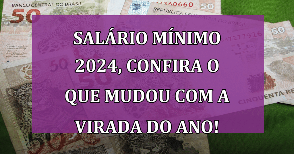 Salário Mínimo 2024, confira o que mudou com a virada do ano!