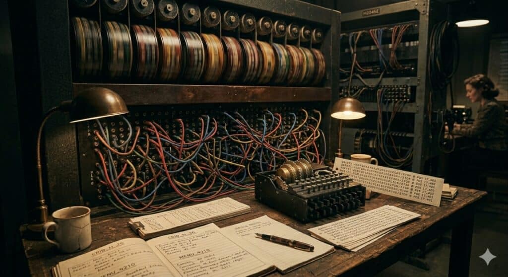 O segredo de Bletchley Park: o erro que a Alemanha cometia todos os dias e os 3 passos de Turing para vencer a guerra.